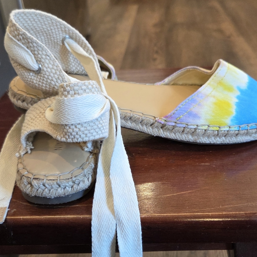 Women's Nine West Colorful Tie-Dye Espadrille Flats - Picture 9 of 12